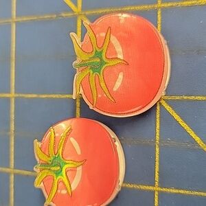 Tomato Hair Claw 1.3"  x 2" Barrettes Set of 2